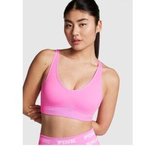 PINK Victoria's Secret Active Seamless Air Sports Bra In Pink Size Medium NWT